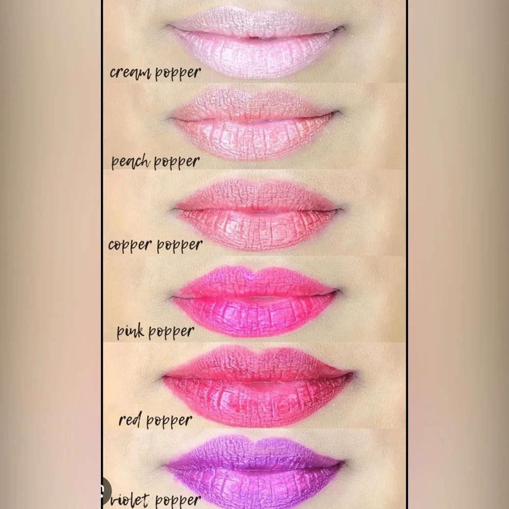 Pop Beauty Topper Popper Metallic Lip Stain Peach Popper NIB